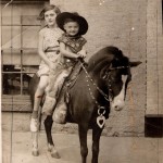 Mom and Uncle Paul RIding a Horse-f